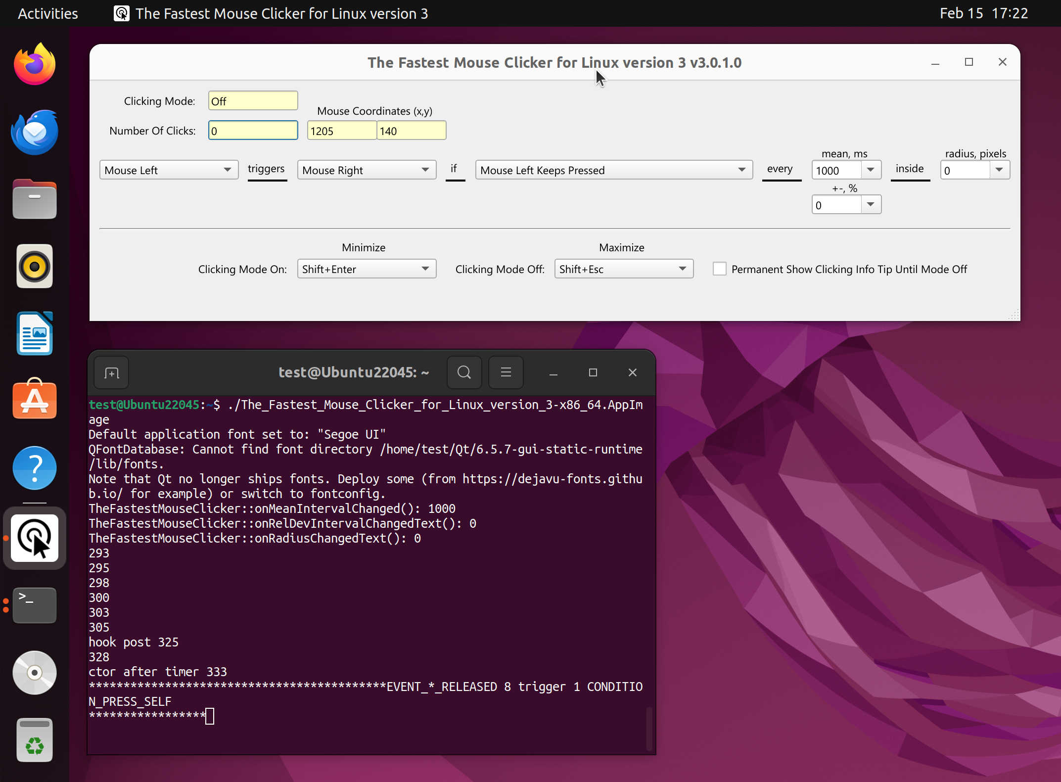 The Fastest Mouse Clicker for Linux version 3 version 3.0.1.0