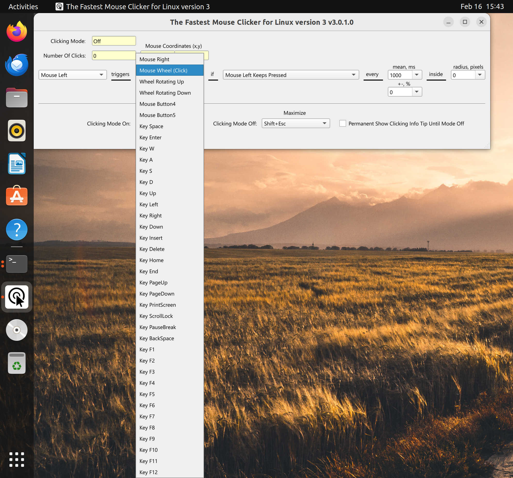 The Fastest Mouse Clicker for Linux version 3 - Linux - Ubuntu on Xorg - Mouse Wheel (Click)