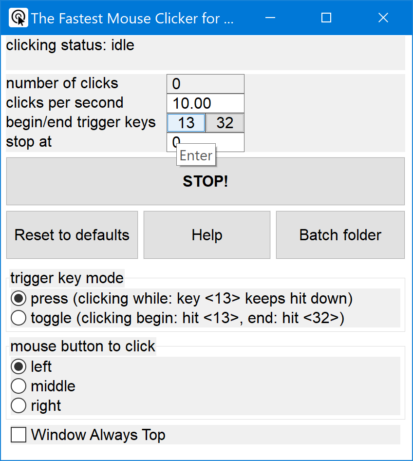 The Fastest Mouse Clicker for Windows Classic version 2.1.7.0